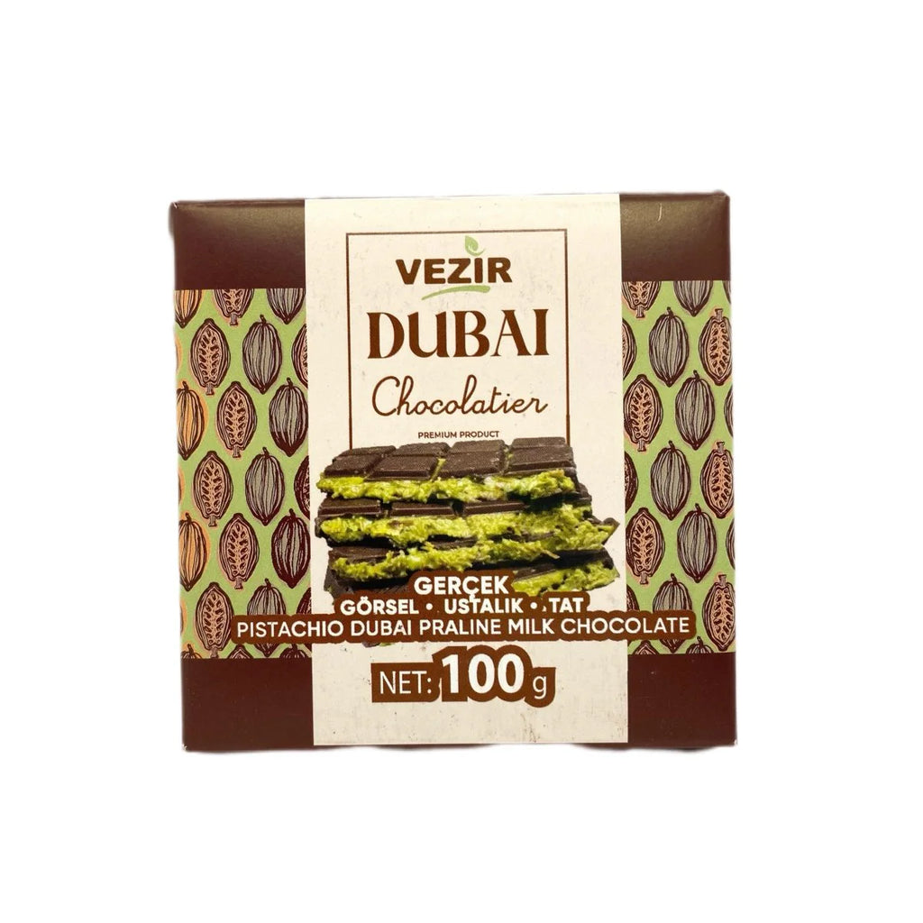Dubai Chocolate Bar XL - Pistachio Praline Dubai Chocolate Bar -100g