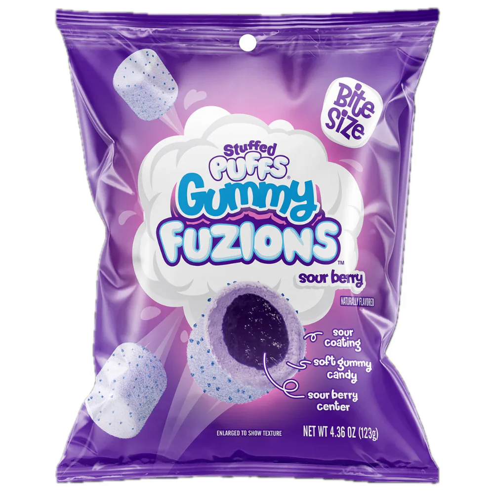 Stuffed Puffs Sour Berry Gummy Fuzions - 4.23oz