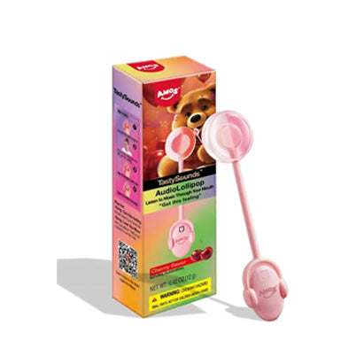 AMOS TastySounds Pop Music Cherry Lollipop - 0.42oz