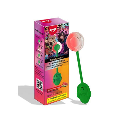 AMOS TastySounds K-Pop Music Watermelon Lollipop - 0.42oz