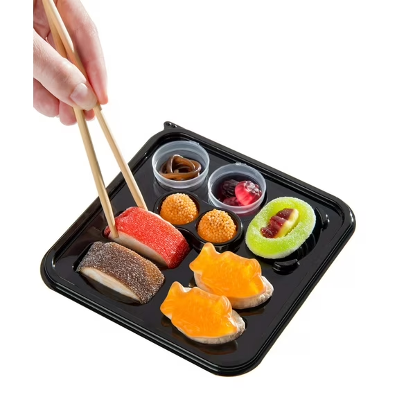 Raindrops Gummy Candy Sushi Mini Bento Box - 3oz