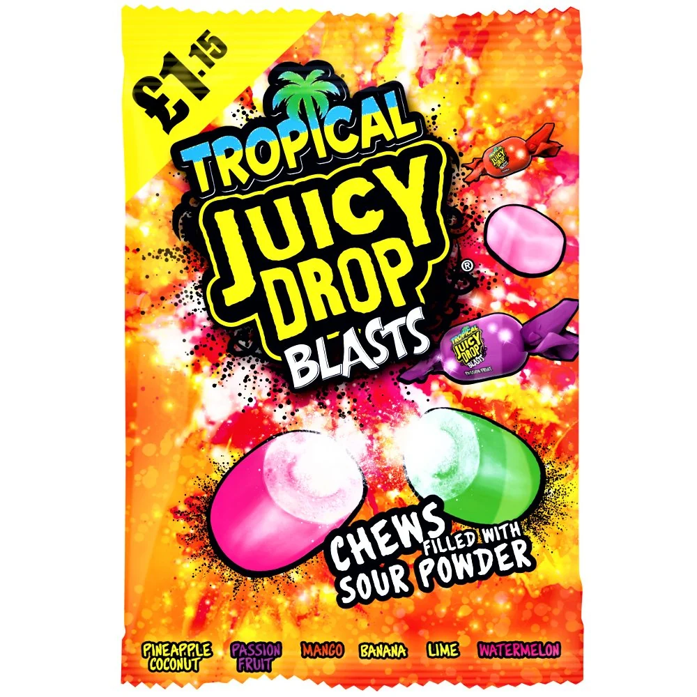 Juicy Drop Uk Import Sour Chew Blasts - 4.23 oz