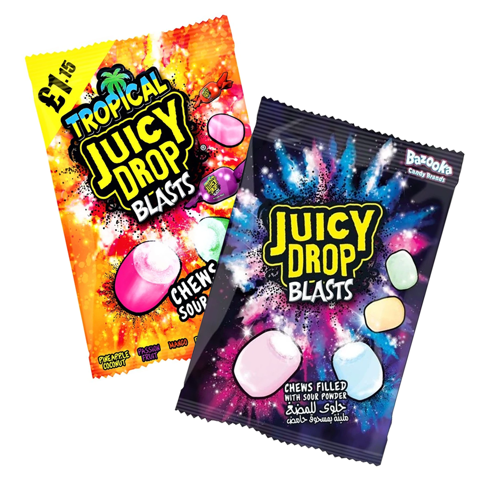 Juicy Drop Uk Import Sour Chew Blasts - 4.23 oz